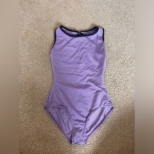 Purple Mariia Leotard with Dark Blue trim in size small.